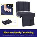 SWEET HOME COLLECTION GRANDSTAND CHAIR FOLDING STADIUM SEAT WITH BACK - BLACK - Like New