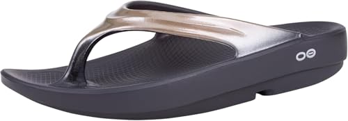 OOFOS WOMEN'S OOLALA LUXE RECOVERY SANDALS WOMEN 8 LATTE - Brand New