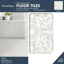 FloorPops Estate Peel & Stick Floor Tiles, Gray - Brand New