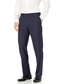 AMAZON ESSENTIALS MENS CLASSIC WRINKLE RESISTANT DRESS PANTS NAVY 34W X 30L - Brand New