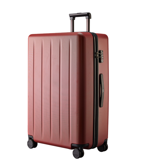 NINETYGO DANUBE LUGGAGE 24" HARD SHELL SUITCASE, SPINNER WHEEL 62L, 117806 - RED New