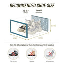 Pinkpum 12 Pack Shoe Storage Boxes, Closet clear Plastic (Large, Aqua) - Like New