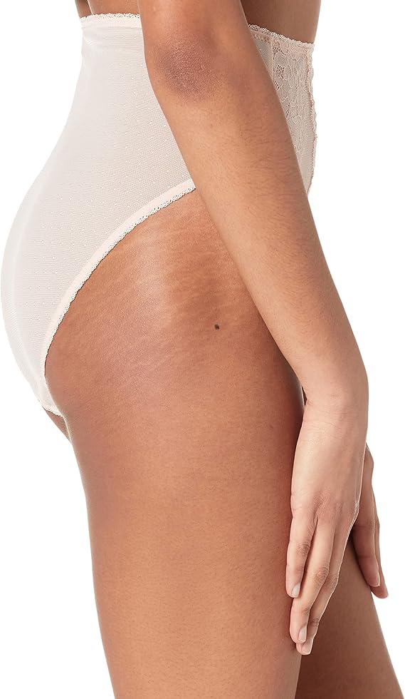 WACOAL RETRO CHIC HI-CUT PANTIES WITH CHANTILLY LACE SIZE: WOMEN XL - ROSE DUST - Brand New