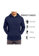 BLUE ICE MEN'S WAFFLE KNIT THERMAL PULLOVER HOODIE 3XL - NAVY - Brand New