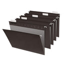 OFFICE DEPOT HANGING FILE FOLDERS 1/5-CUT LETTER SIZE PACK OF 25 FOLDERS BLACK - Brand New