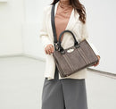 Mia K Collection 3-PC Set Studded Tote Bag Pouch Handbag Wristlet 3PC - Grey - Brand New