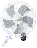 PARIS RHÔNE Wall Mount Fan with Remote,16 Inch Wall Fan with 5 Blades - Like New