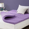 IULULU MATTRESS TOPPER QUEEN - 3 INCH 5-ZONE GEL INFUSED MEMORY FOAM - PURPLE - Like New