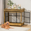 ZZWHOM MODERN MUSE 42" LARGE DOG CRATE FURNITURE INDOOR - RUSTIC BROWN - Like New
