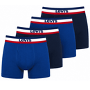 LEVI'S MENS BOXER BRIEFS BREATHABLE STRETCH UNDERWEAR 4 PACK, SIZE M - BLUE/NAVY - Like New