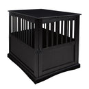 CASUAL HOME WOODEN LARGE PET CRATE END TABLE BLACK 24"W X 36.5"D X 29.25"H - Like New