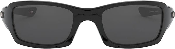 OAKLEY Fives Squared MENS Sunglasses - GREY LENSES AND POLISHED BLACK FRAME Like New