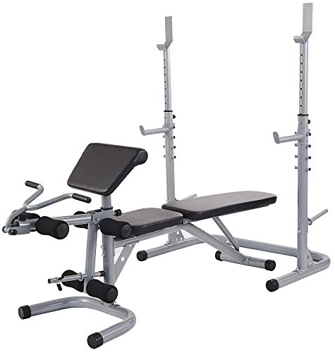 SPORZON! SPORZON! MULTIFUNCTIONAL WORKOUT STATION OLYMPIC BENCH 800LB - GRAY - Like New
