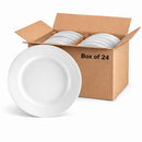 CAC China RCN-8 Clinton Rolled Edge 9" ROUND Porcelain Plate Set 24 - B008RGS0SI - Brand New