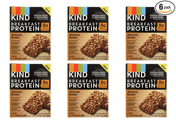 Kind Bar Breakfast Protein, Almond Butter, 48 Bars Total, 6 Boxes New