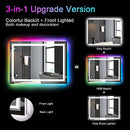 SNOWDOOL LED FOR BATHROOM 40"X36" 8 RGB Backlit +3 Front Lit KM007-RGB1R10091UL - Like New