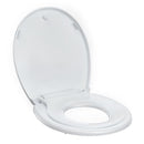 Garvee Toilet Seat, Round 17" PP Soft Close Lid, Quick Release, White - Like New