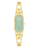 AK/4112AVGB ANNE KLEIN WOMEN'S GENUINE GEMSTONE BANGLE WATCH - GOLD GREEN - Like New