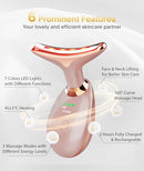 Light Based Face-Neck-Massager - 7 Color Portable Facial Massager Skin Care Rose - Like New