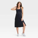 INGRID AND ISABEL SLIT ACTIVE MIDI MATERNITY DRESS ISABEL - SMALL - BLACK - Brand New