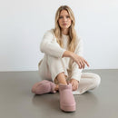CUSHIONAIRE Platform Ankle Boots Suede Faux Fur Lining Cozy Winter -PINK 8.5 - Brand New