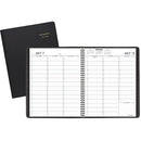 AT-A-GLANCE 7" X 8.75" ACADEMIC YEAR WEEKLY APPOINTMENT FAUX LEATHER - BLACK - Like New