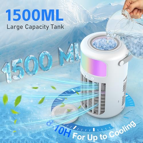 Portable 2025 Upgraded 4-IN-1 Ultra-Quiet Design Portable AC Unit LF-03-WHITE - Like New