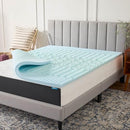 LUCID 2 Inch Gel Memory Foam Mattress Topper Queen 5 Cooling Gel Infusion - Brand New