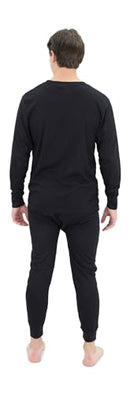 MOSSY OAKS MOSSY OAK MENS THERMAL UNDERWEAR SET, SIZE 2XL, MO-2PCTH - BLACK - Like New