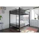 DHP FULL OVER FULL METAL BUNK BED, SPACE-SAVING KIDS STURDY FRAME - BLACK - Brand New