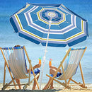 Bumblr 6.5ft Beach Umbrella with Sand Anchor B09164P4H4 - Blue Green - Brand New