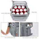 UMUFUKA  DOUBLE COMPARTMENT LUNCH BAG INSULATED LUNCH COOLER TOTE - GRAY - Brand New