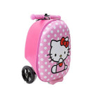 SANRIO HELLO KITTY HARDSIDE CARRY ON SCOOTER SUITCASE, HELLO KITTY POKA DOT PINK - Brand New