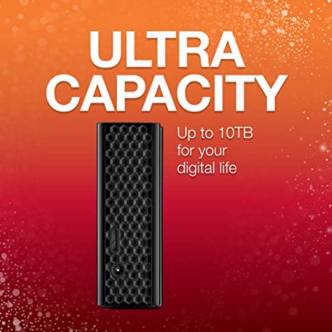 SEAGATE STEL10000400 BACKUP PLUS HUB 10TB EXTERNAL - BLACK - Like New