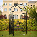 Better Garden Steel Garden Arch, 6'7" High x 3'7" Wide - BLACK - Brand New
