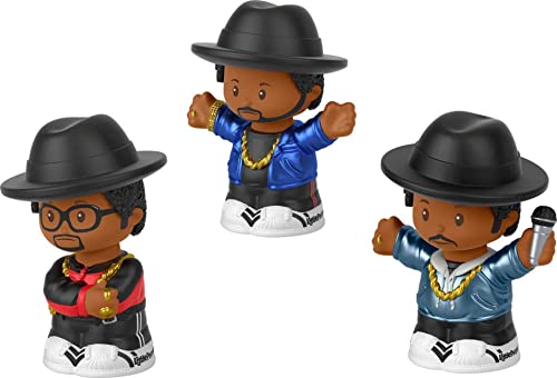 LITTLE PEOPLE COLLECTOR RUN DMC, SET OF 3 FIGURES STYLED LIKE THE ICONIC HIP HOP - Brand New