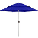 ABCCAPONY ABCCANOPY 9FT 3 TIERS PATIO UMBRELLA WITH CRANK HANDLE UB01 - BLUE - Like New