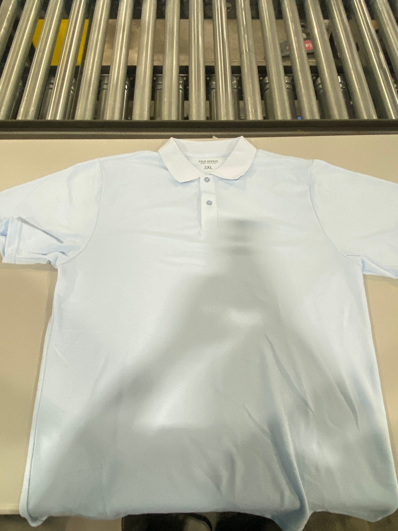 POLO AVENUE MEN'S - SIZE: MEN 3XL - LIGHT BLUE - Brand New