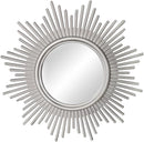 SYCARPET SMALL MIRROR WALL DECOR ACCENT MIRROR WALL ART, 9.8 INCHES - SILVER - Like New