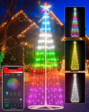 AVATAR CONTROLS 8FT SMART OUTDOOR CHRISTMAS CONTENT LED LIGHT SHOW - WHITE - Like New