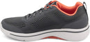SKETCHERS SKECHERS MEN'S, GOWALK ARCH FIT IDYLLIC SNEAKER - 13 - CHARCOAL/ORANGE - Like New