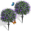 QUIRLORY Dense Foliage Artificial Lavender Topiary Trees 24", 2 Pack - Lavender - Like New