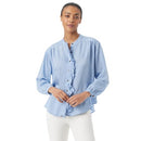 30227801 SAM EDELMAN WOMEN'S TARRA RUFFLE BUTTON FRONT FOREVER BLUE XL - Like New