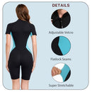 LEMORECN ADULT'S 3MM SHORTY WETSUITS WOMEN'S FRONT ZIP XL LIGHT BLUE - BLUE - Brand New