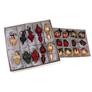 NATIONAL TREE HGTV HOME COLLECTION SET OF 24 HOLIDAY ROMANCE, ORNAMENTS RED - Like New