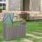 GENERIC OUTDOOR METAL GARBAGE BIN STORAGE SHED - GREY - Like New