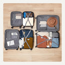 Amazon Basics 3-Piece Hardside Expandable Luggage Set Navy Blue Wheels - Brand New