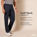 AMAZON ESSENTIALS MEN'S CLASSIC FIT STRETCH GOLF PANTS - SIZE 30WX34L - BLACK - Brand New