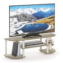 FURINNO TURN-S-TUBE WIDE TV ENTERTAINMENT CENTER SONOMA OAK/WHITE - Like New