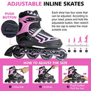 ITurnGlow Adjustable Inline Skates, Light up Wheels, Fun Illuminating Skates - Like New